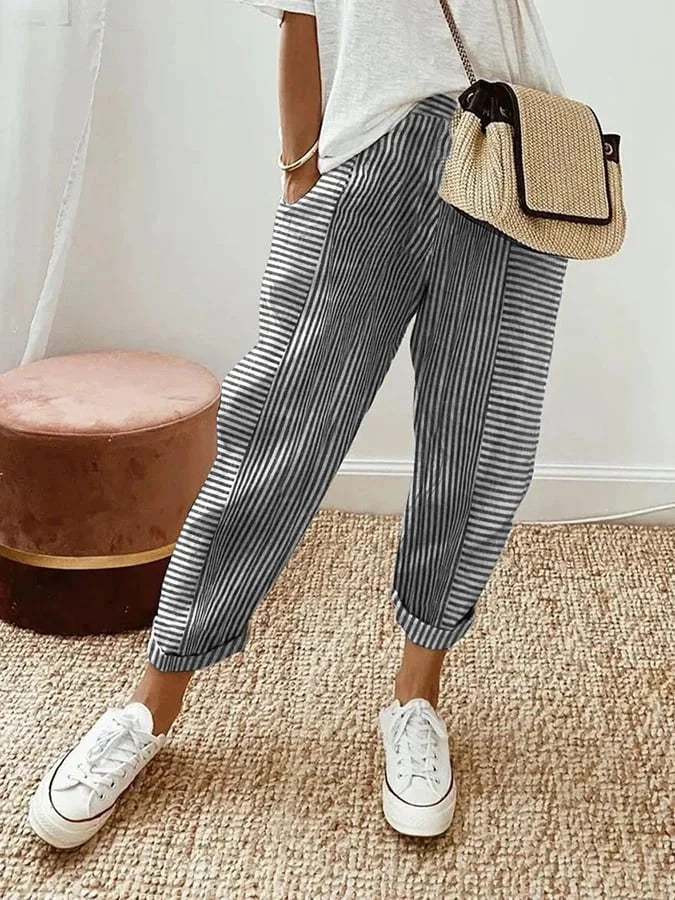 Laura™ - Pantalon rayé