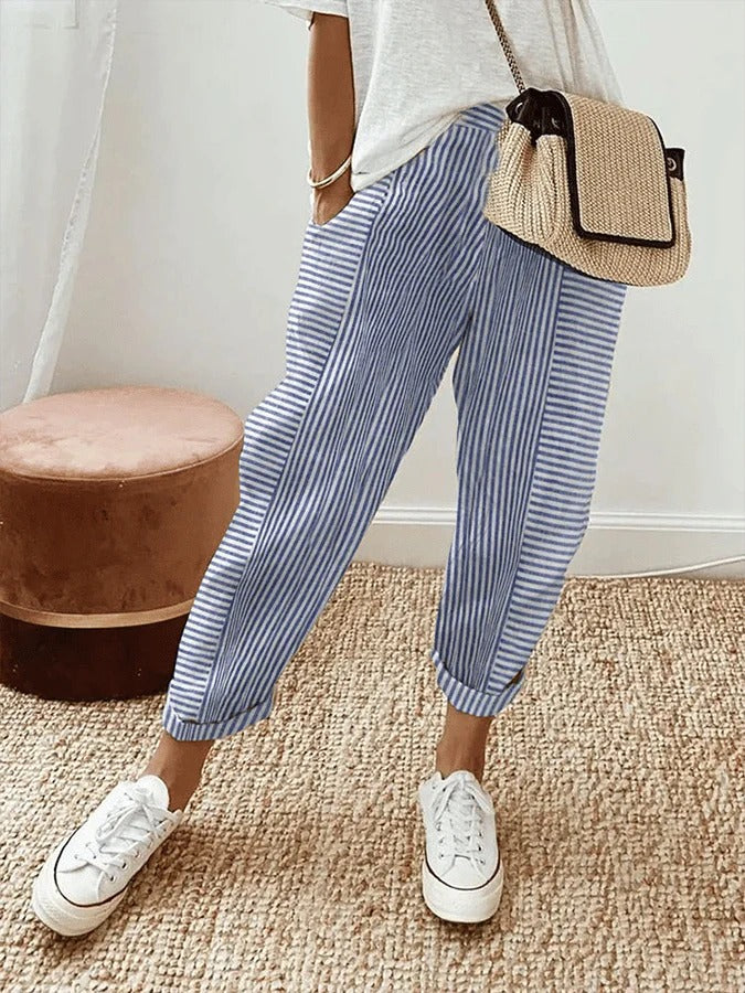 Laura™ - Pantalon rayé
