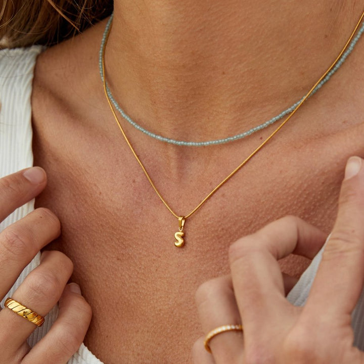 Collier Lettre Bubble Chic
