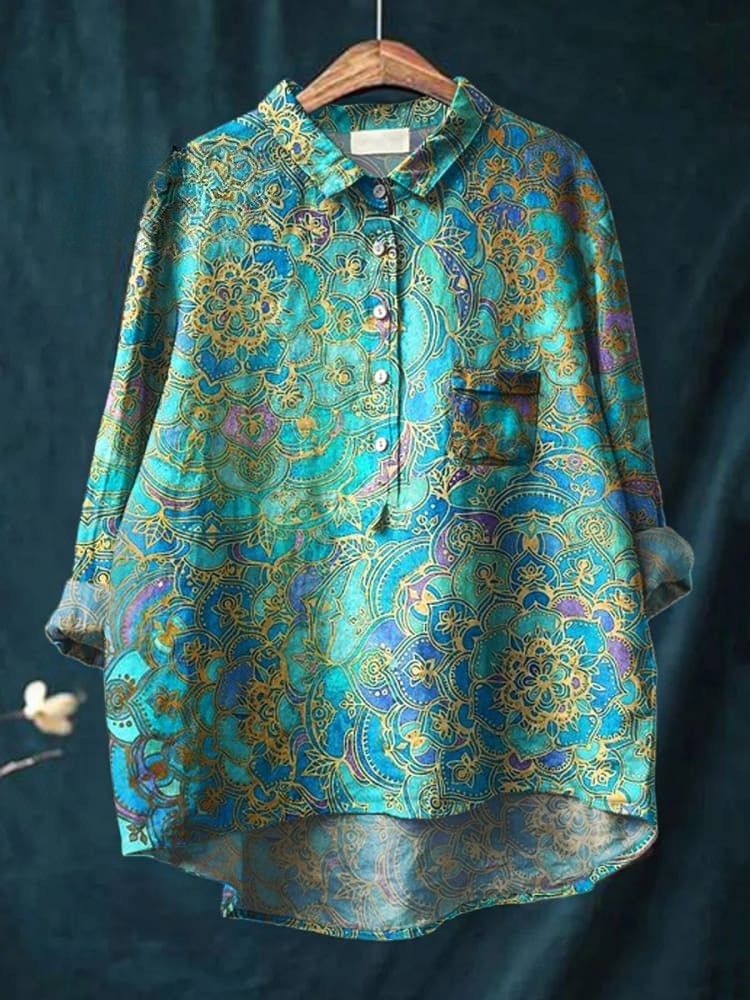 Amelia | Chemise imprimée mandala