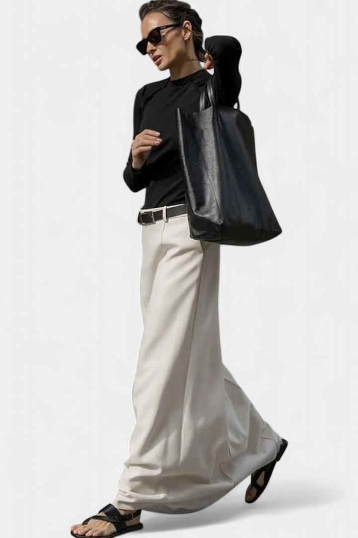 Ada Jupe minimaliste couleur unie coupe H