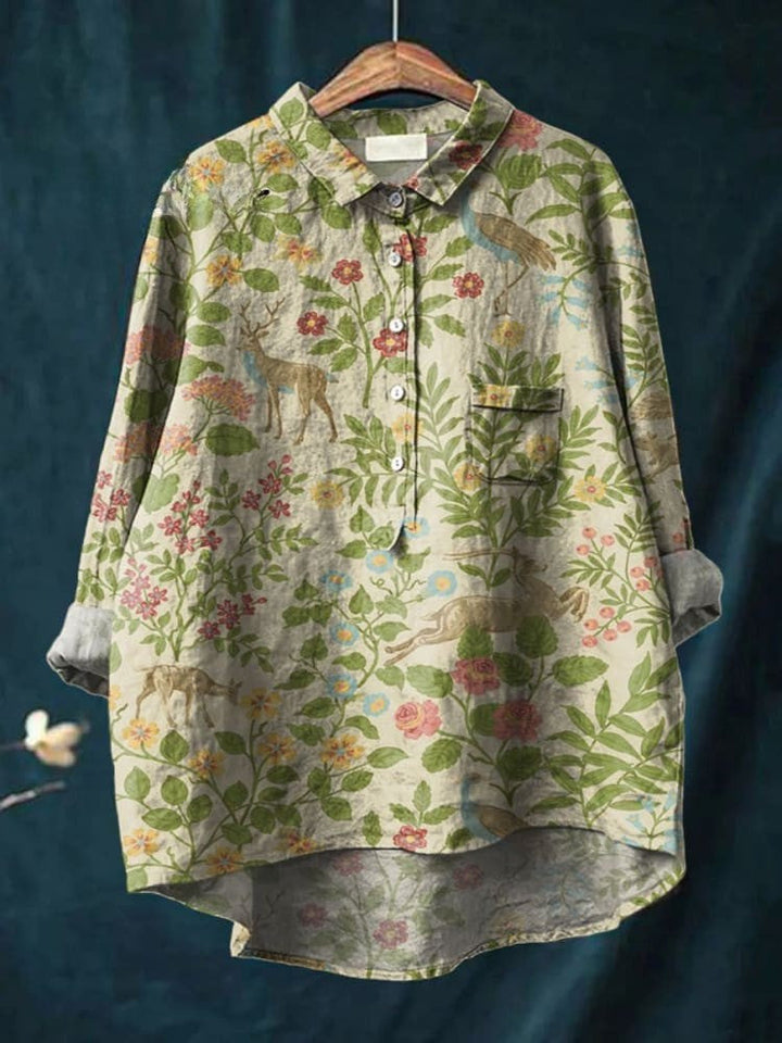 Olivia | Chemise forêt florale