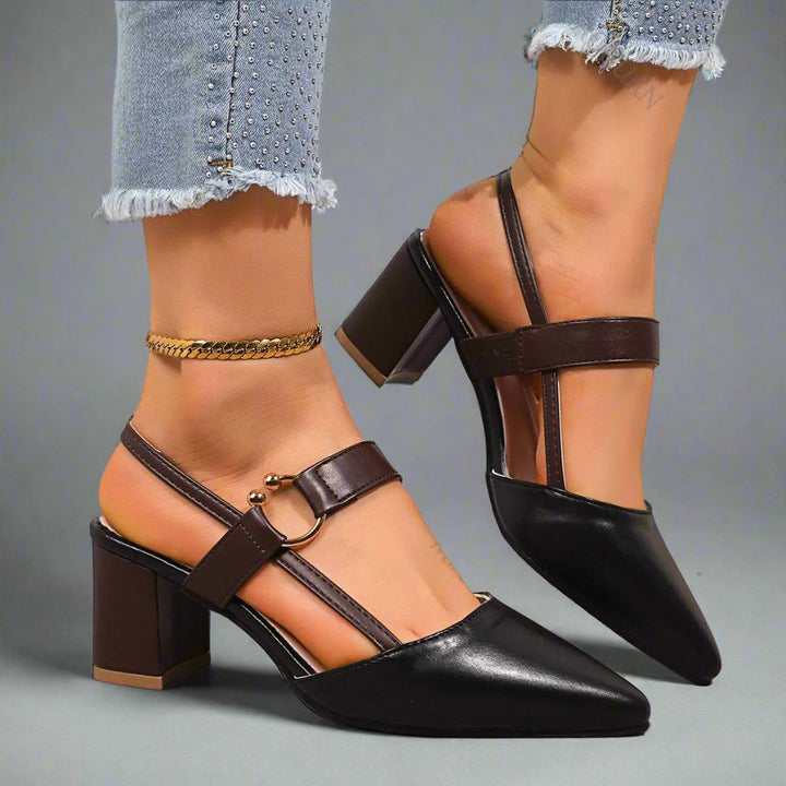 Avalina | Escarpins Élégants À Talon Bloc & Bride