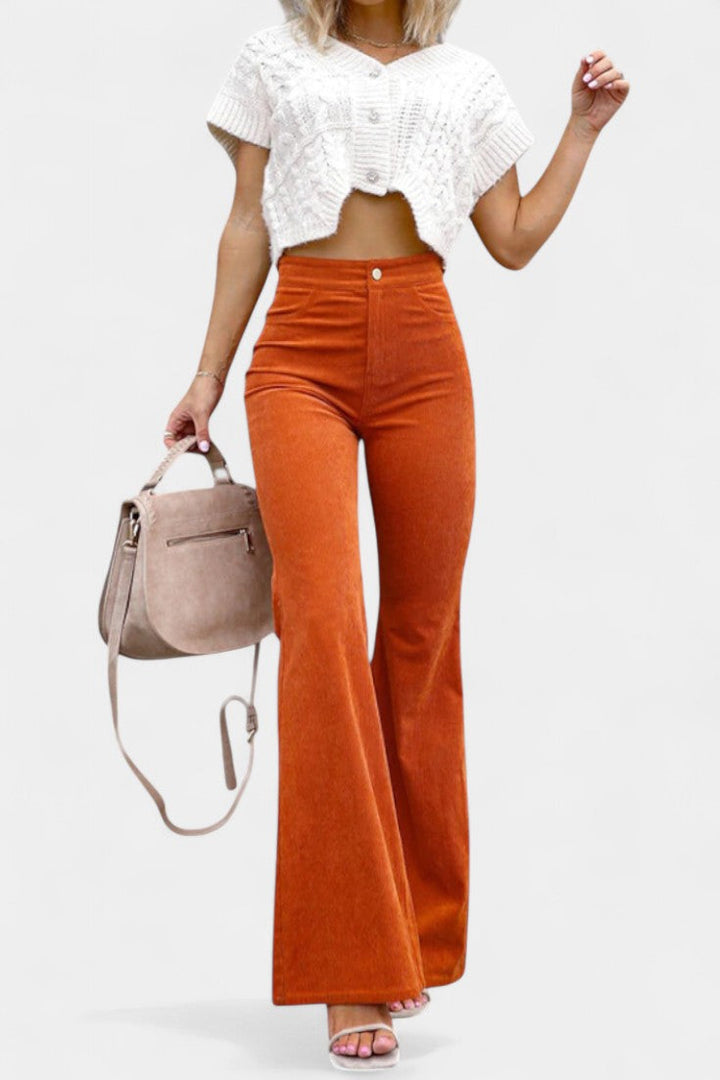 Pantalon large taille haute Kiara