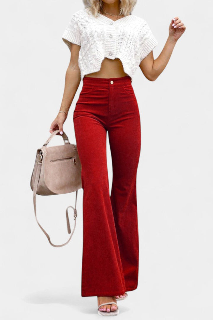 Pantalon large taille haute Kiara