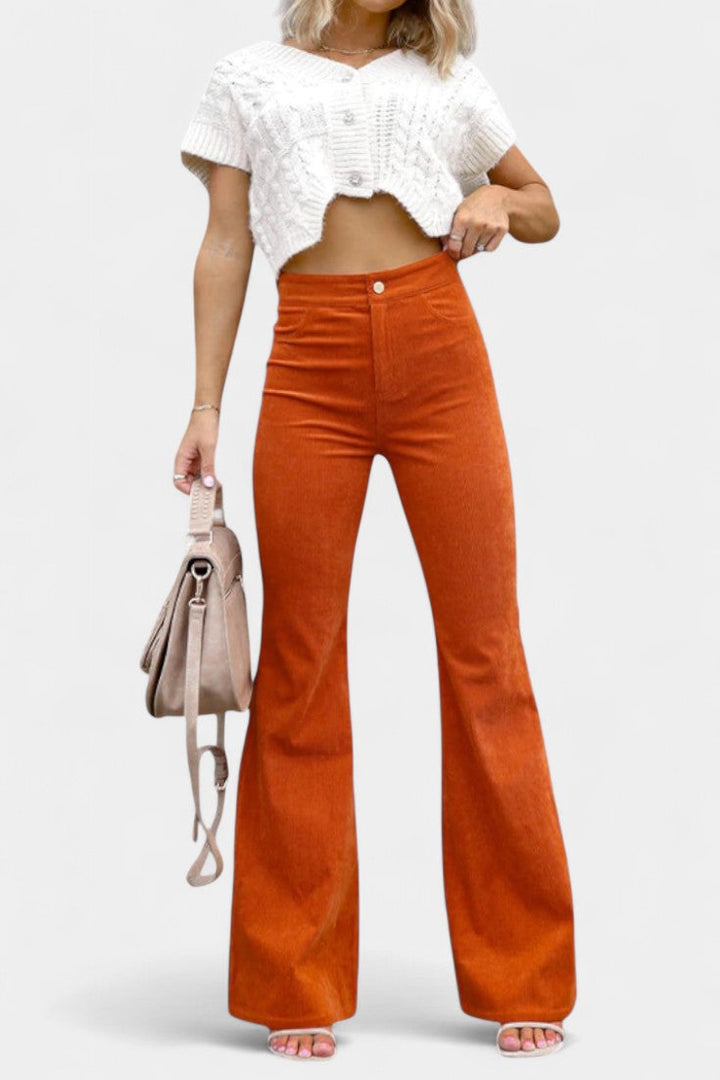 Pantalon large taille haute Kiara