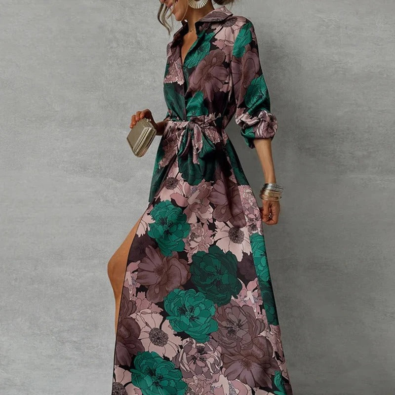 Lily | Belted Maxi Dress