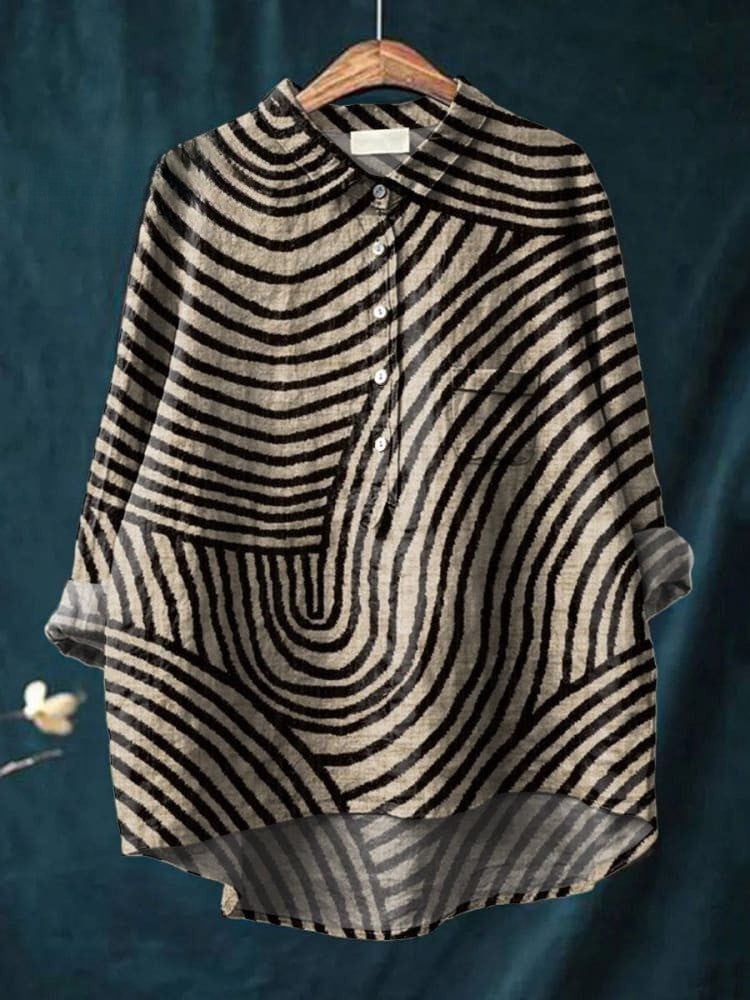 Chloe | Chemise rayure abstraite