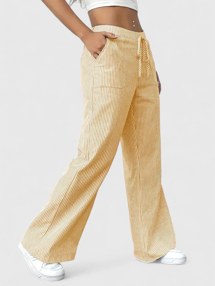 Dominique | Pantalon spacieux et confortable avec détails élégants