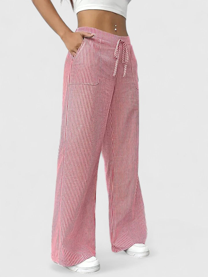 Dominique | Pantalon spacieux et confortable avec détails élégants