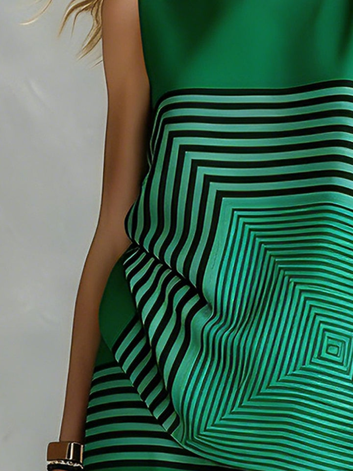 Léa | Ensemble Géométrique Moderne Top Sans Manches & Pantalon Large