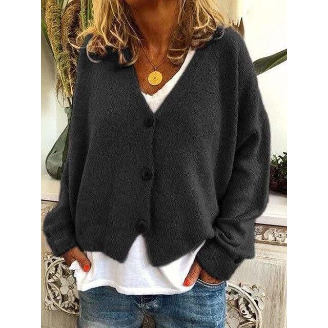 Pull À Col En V Décontracté À La Mode