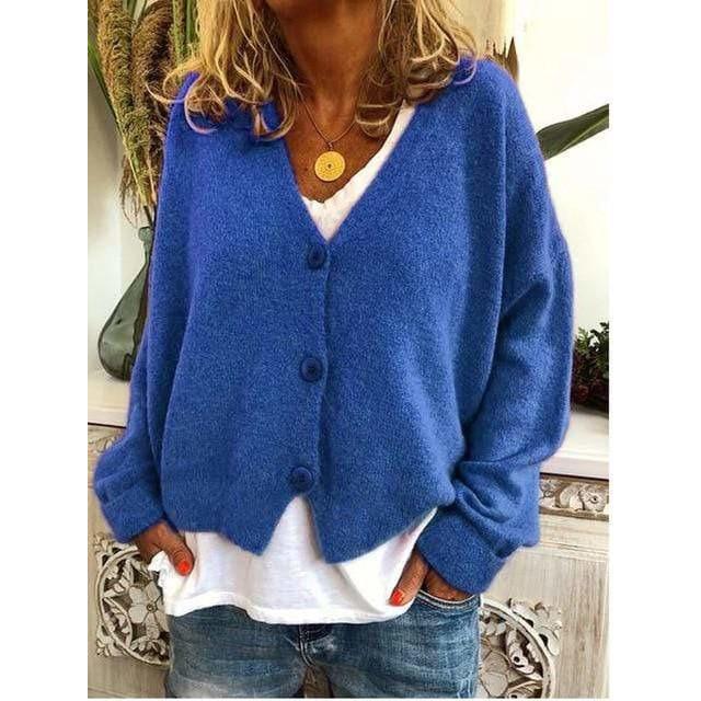 Pull À Col En V Décontracté À La Mode