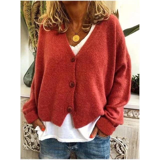 Pull À Col En V Décontracté À La Mode
