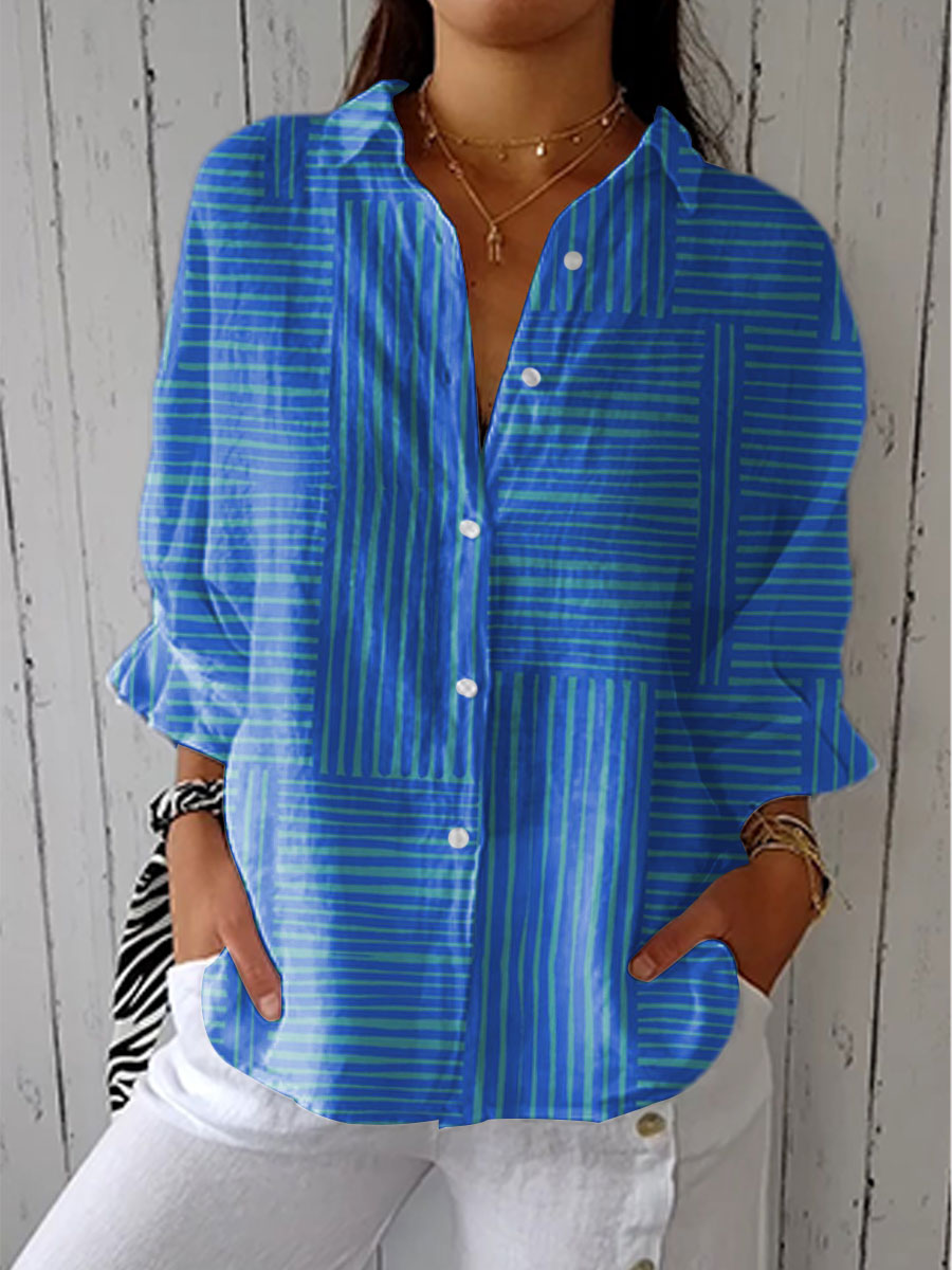 Feline | Blouse rayée azur