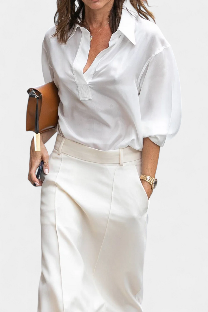Ada Jupe minimaliste couleur unie coupe H