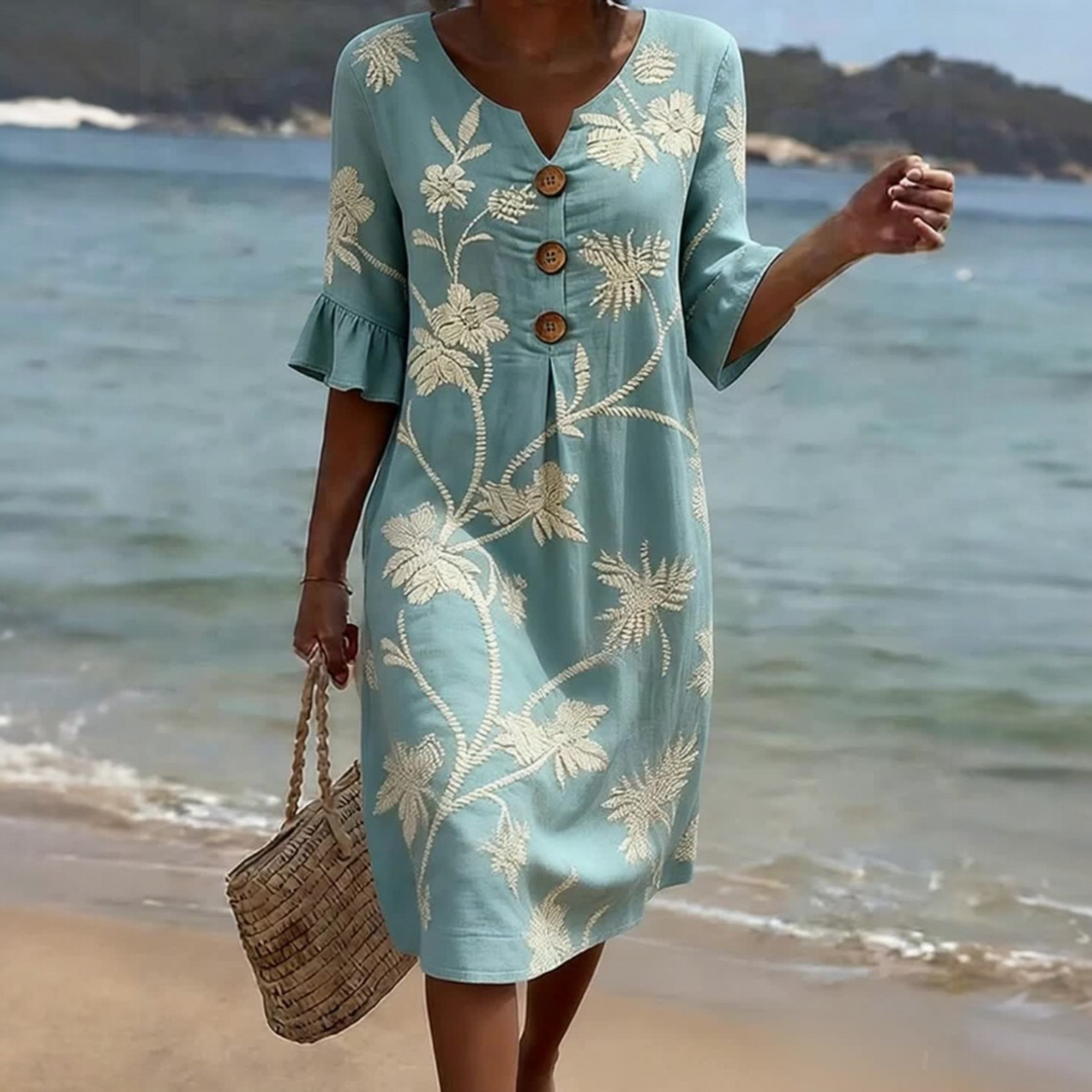 FLORÉA™ | Robe Décontractée Fleurie