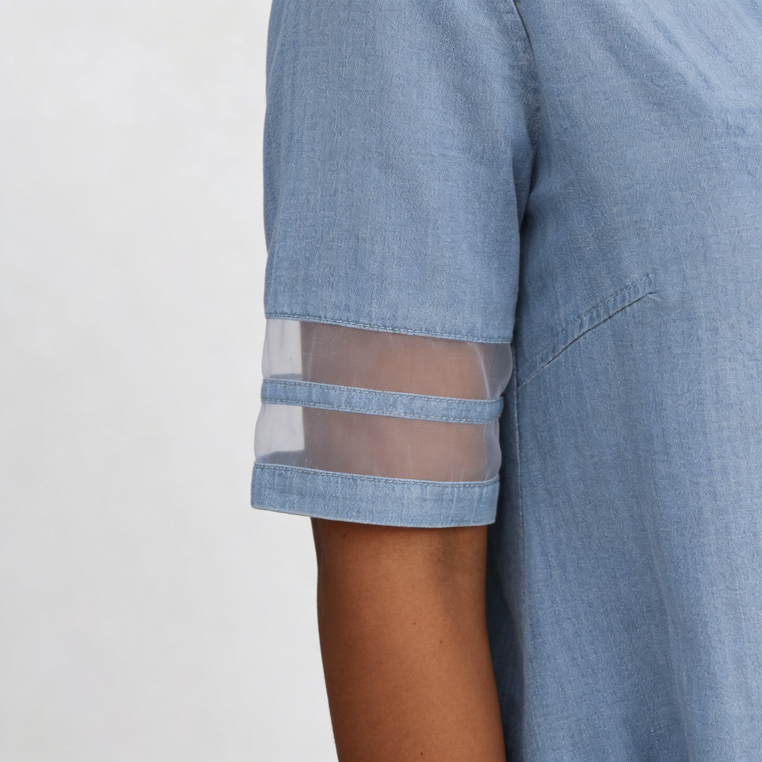 SERENA™ | Robe Chemise Denim