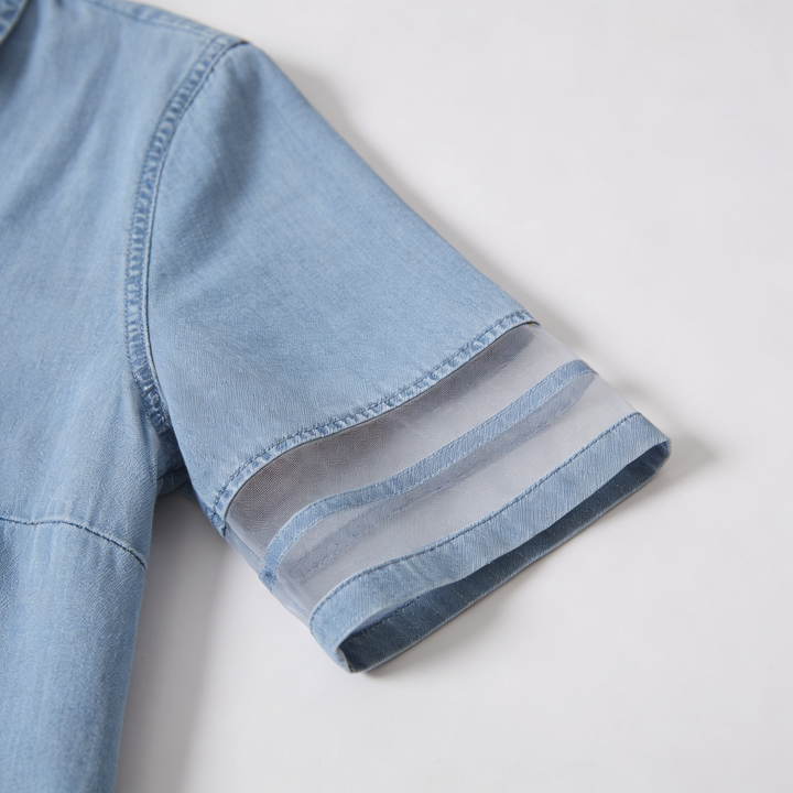 SERENA™ | Robe Chemise Denim