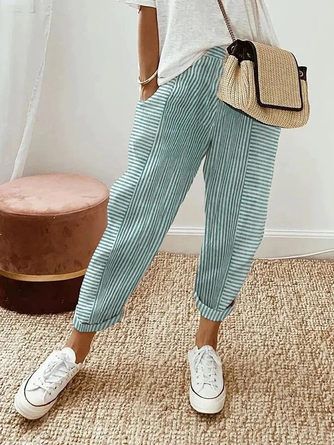 Laura™ - Pantalon rayé