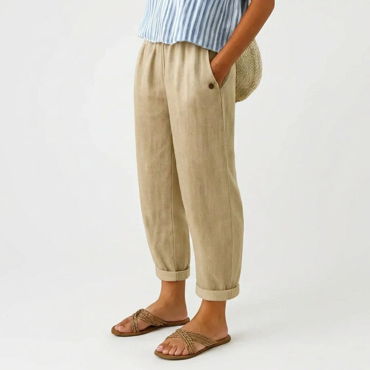 Stella | Pantalon intemporel effet lin