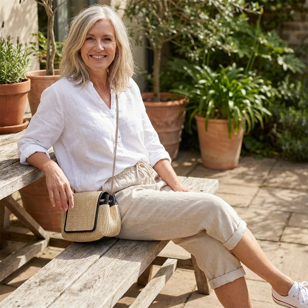 Laluna | Short femme en coton et lin