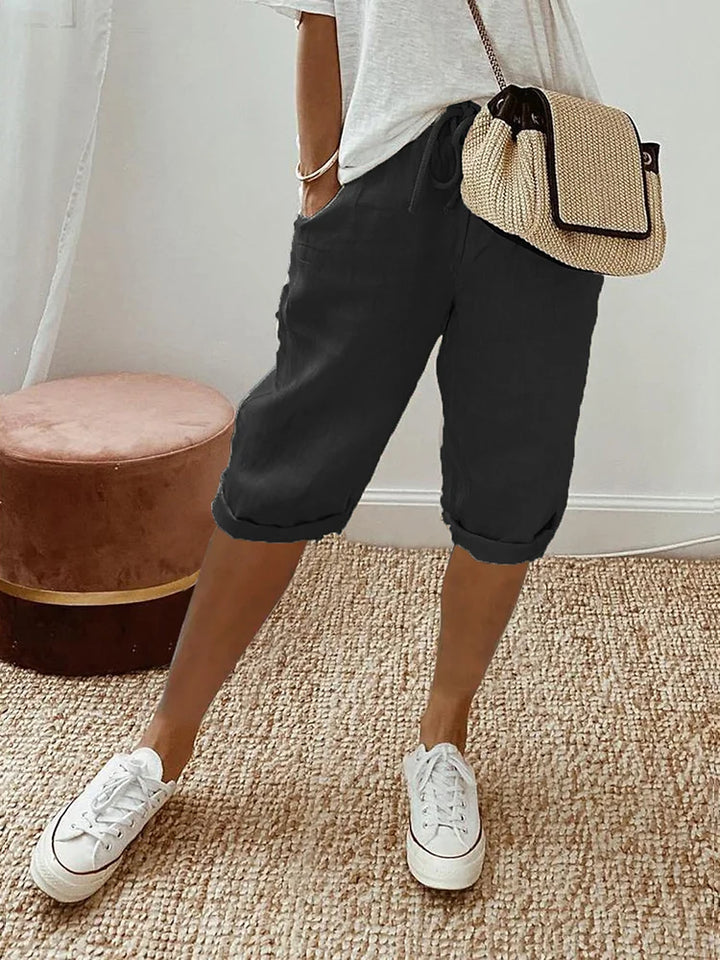 Laluna | Short femme en coton et lin