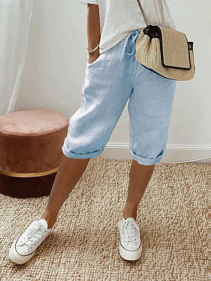 Laluna | Short femme en coton et lin