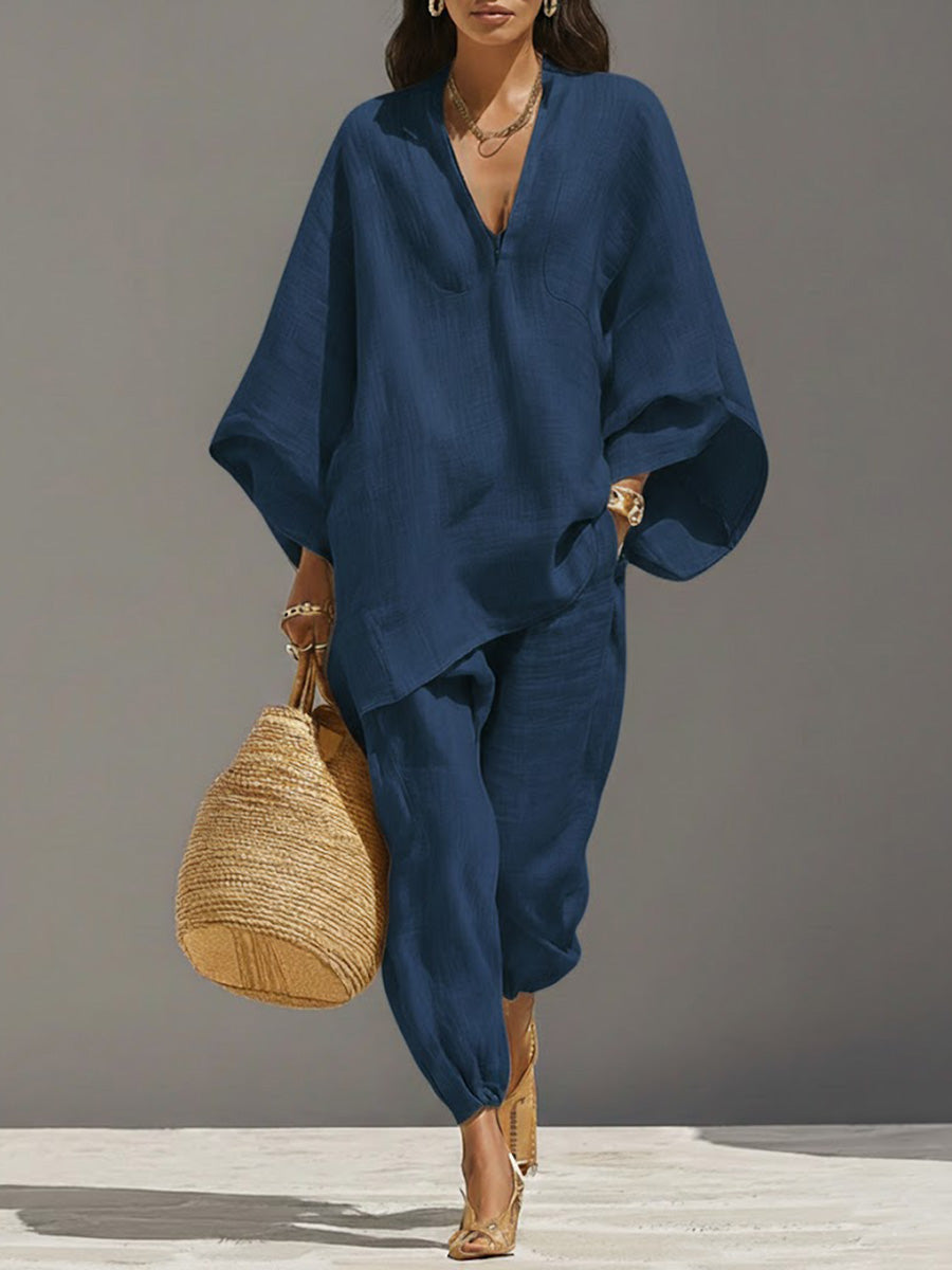 Claire | Ensemble Lin Et Coton Élégance Naturelle