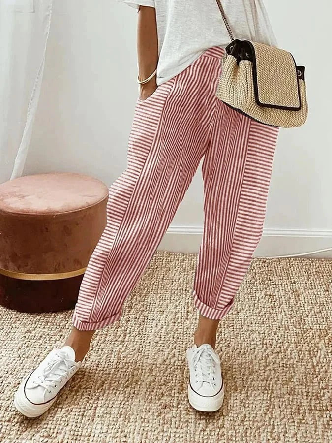 Laura™ - Pantalon rayé