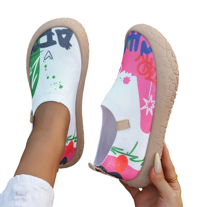 Zara | Slip-On Imprimé Artistique & Semelle Souple