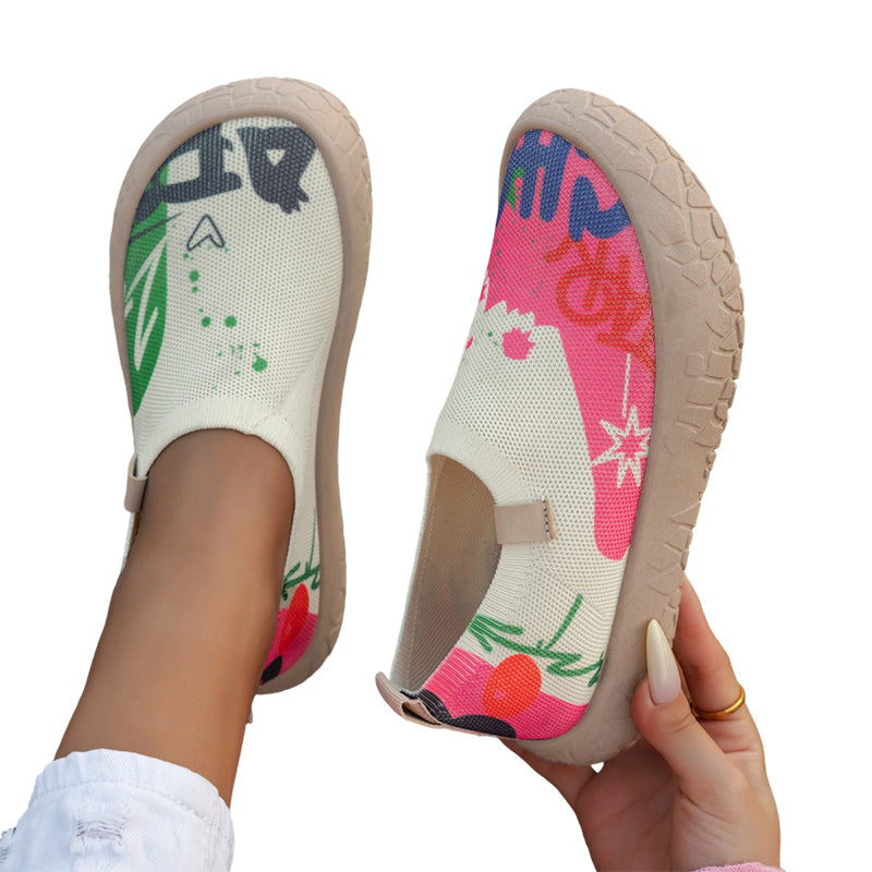 Zara | Slip-On Imprimé Artistique & Semelle Souple